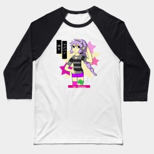 Yuri Marzipan the Oni - Cute Preppy (pastel goth palette) Baseball T-Shirt